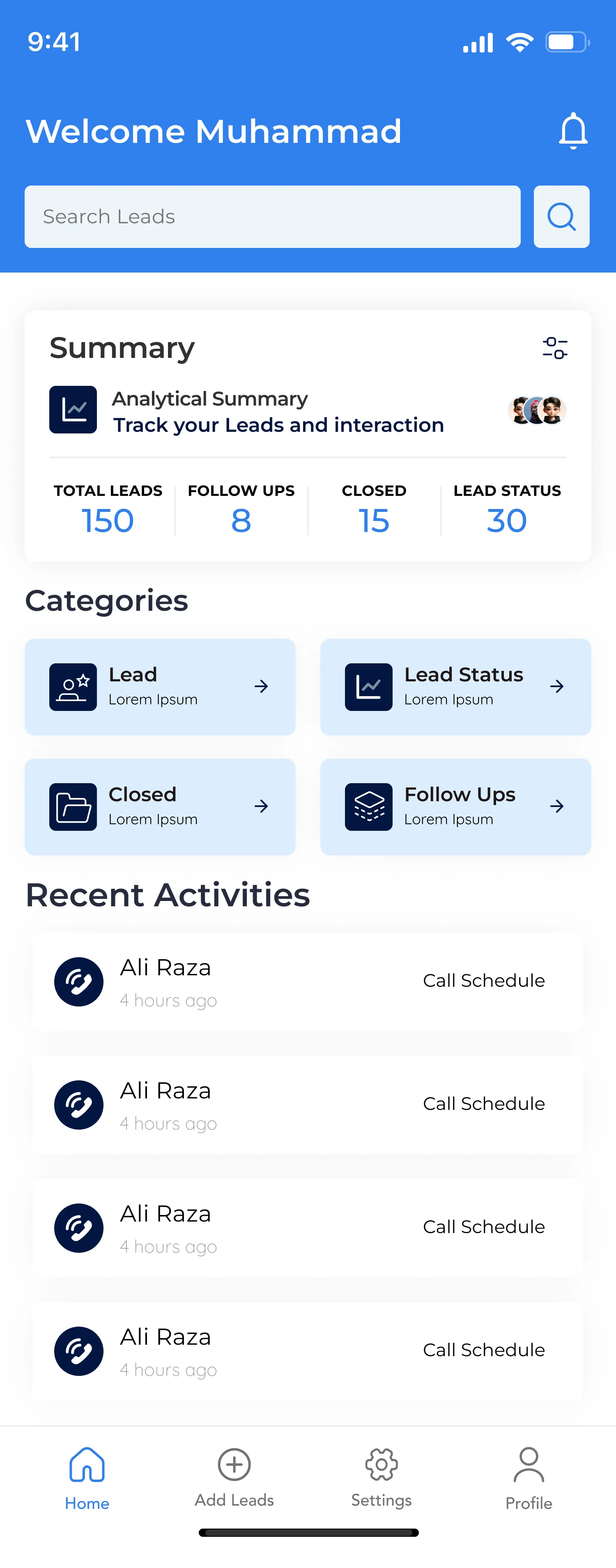 Lead Management System — screen 3 of 5