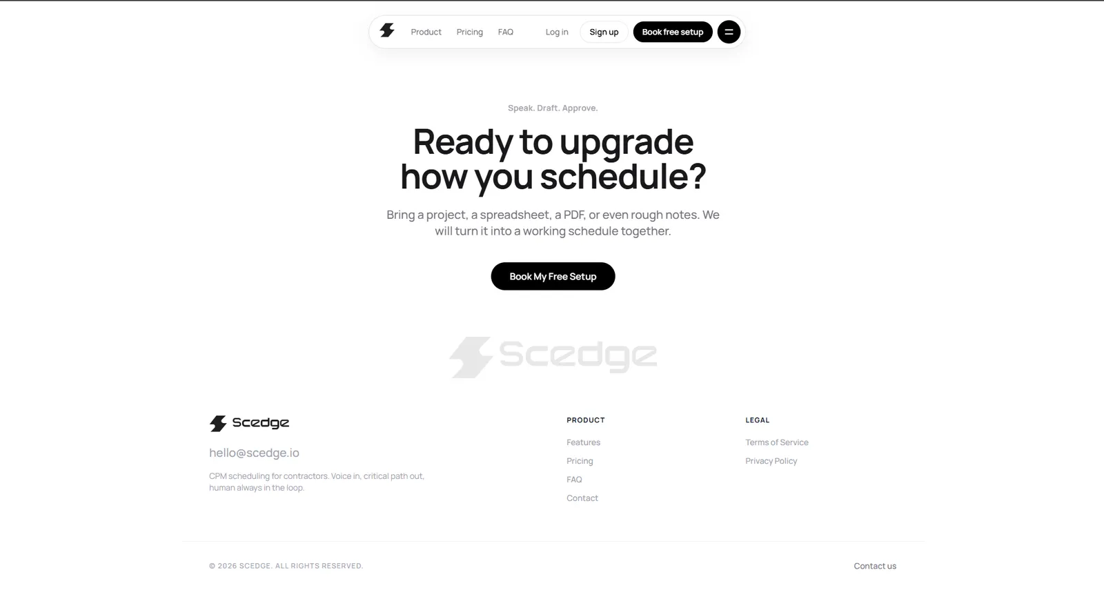 Scedge Landing Page — screen 10 of 10