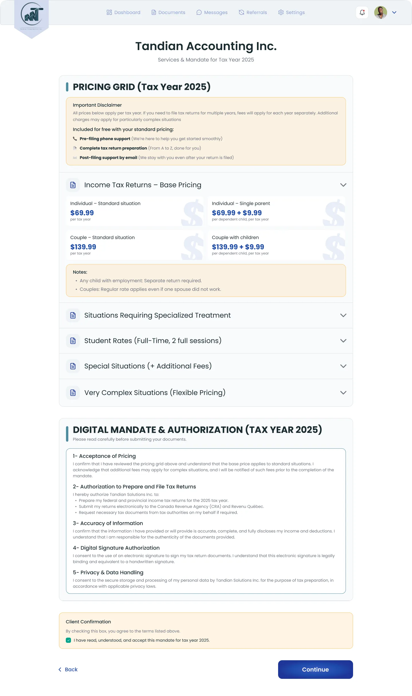 Taxpayer — screen 6 of 7